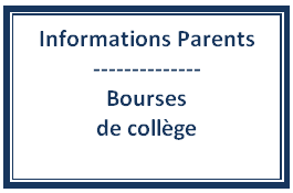 Infos bourses de collège 2021-2022