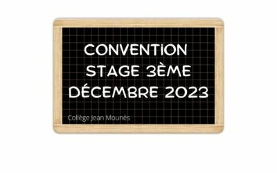 Convention de stage décembre 2023