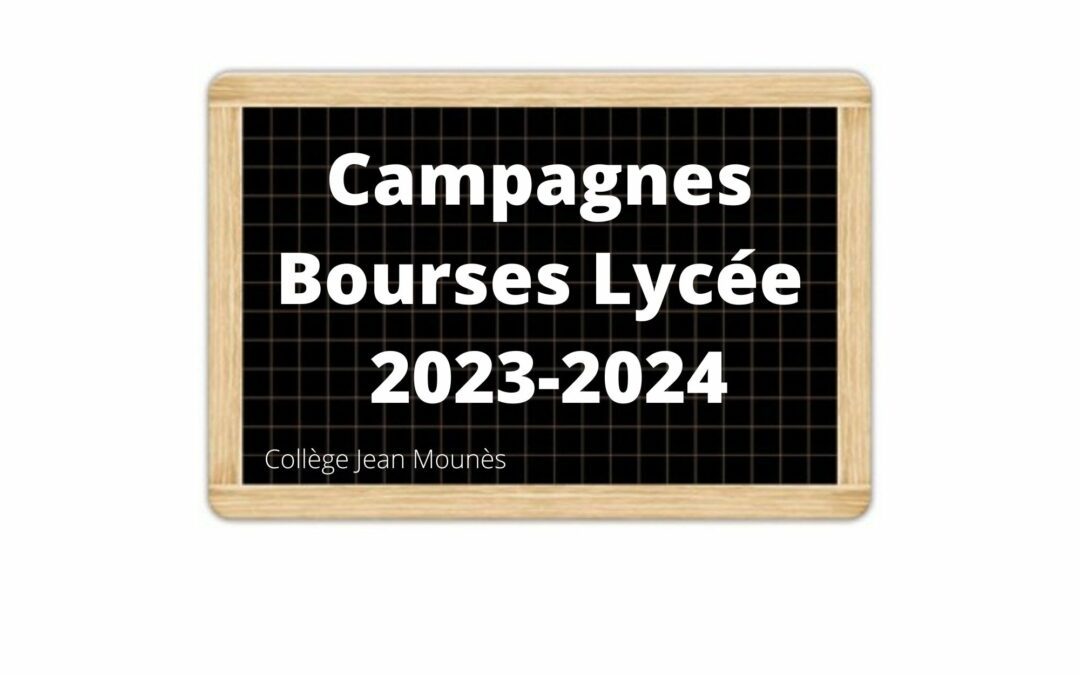 Bourses de lycées 2023