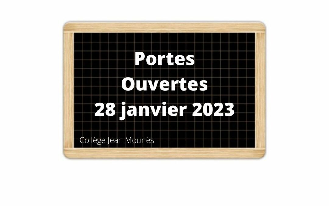 Portes ouvertes Jean MOUNES 2023