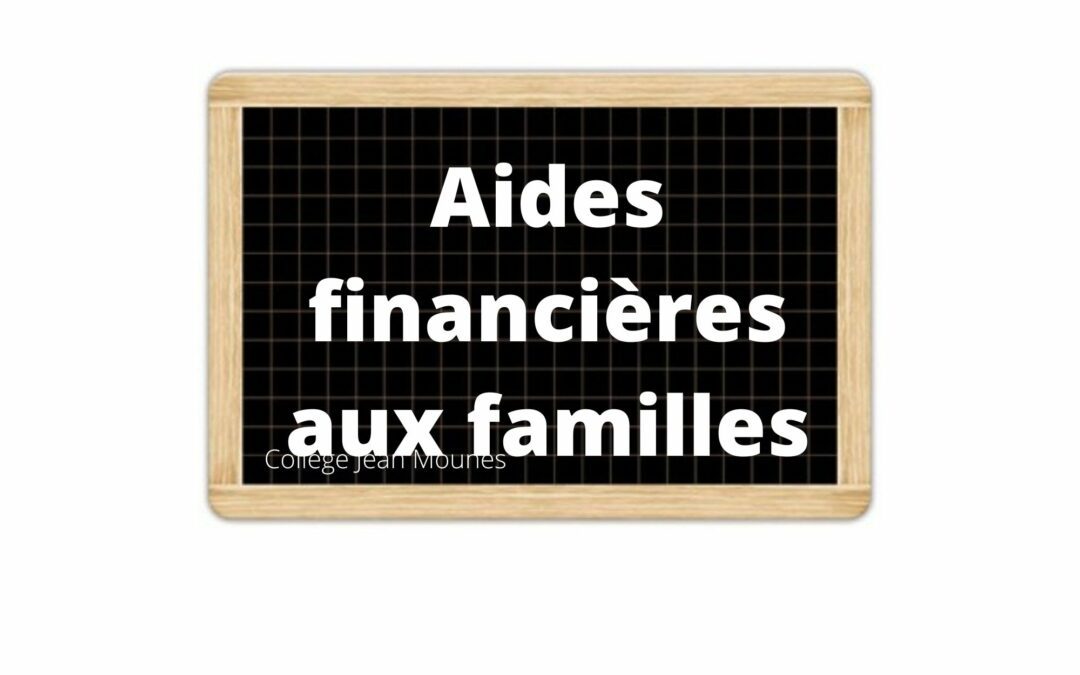 Aides financières aux familles