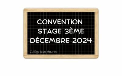 Convention de stage décembre 2024